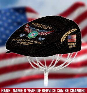 US COAST GUARD Veteran Jeff Cap, Driving Cap, Golf Cap M26