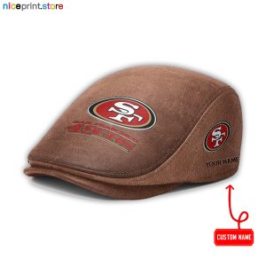 San Francisco 49ers NFL Leather Flat Caps M01
