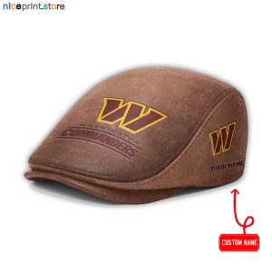 Washington Commanders NFL Leather Flat Caps M01